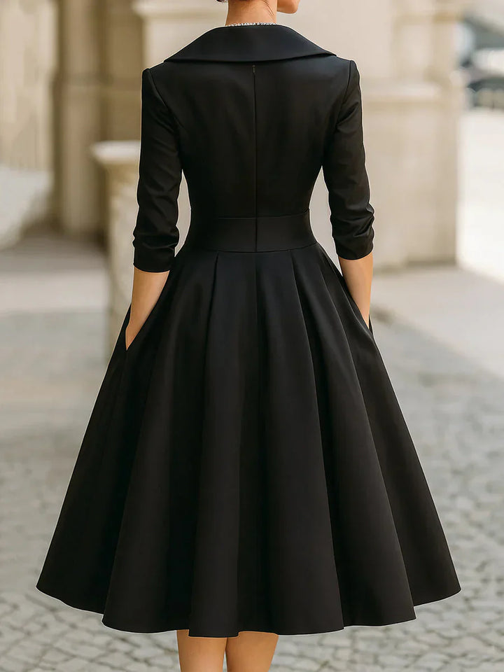 Elegancka Satynowa Sukienka O Gładkim Wykończeniu Dla Kobiet