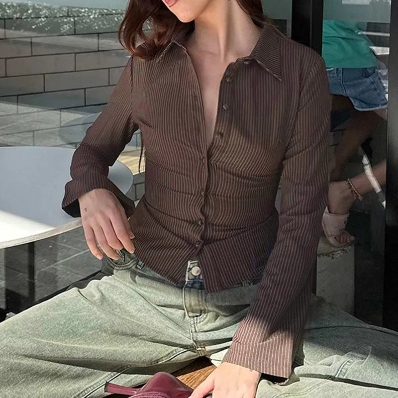 Retro Bluzka Damska w Eleganckim Stylu Vintage