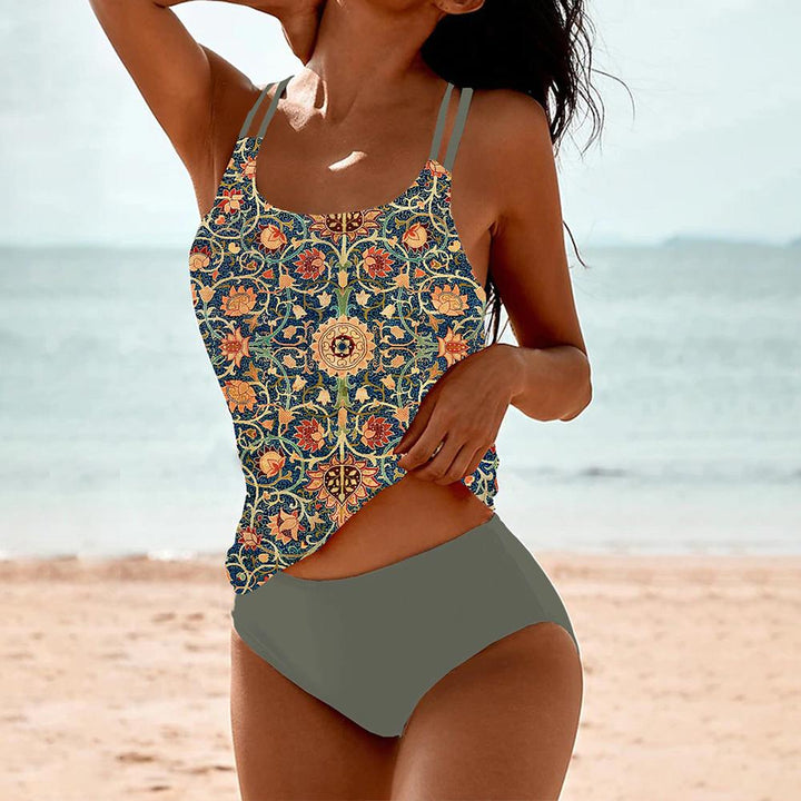 Elegancki Dwuczęściowy Strój Kąpielowy Bikini Na Plażę i Basen