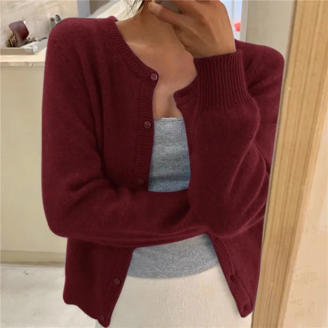 Kardigan Damski Miękki Sweter o Luźnym Kroju i Ponadczasowym Stylu