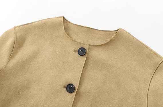 Żakiet Damski Krótki z Długim Rękawem i Eleganckim Krojem