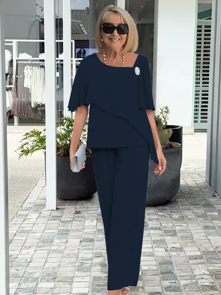 Letni Elegancki Zestaw Damski Dwuczęściowy O Kobiecym Fasonie