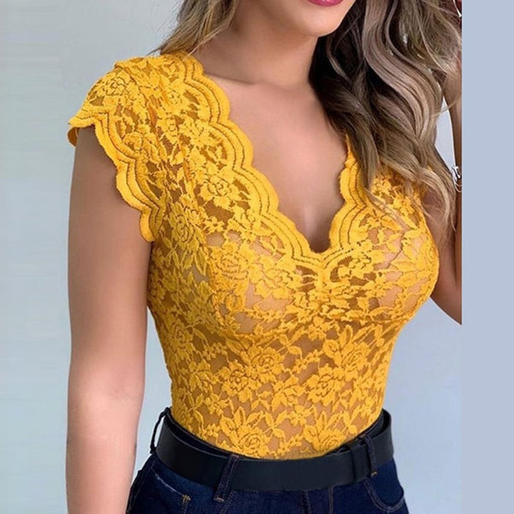 Koronkowy Top Damski W Seksownym i Eleganckim Stylu