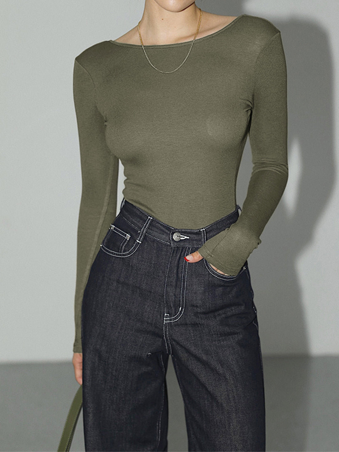 Damskie Body Slim Fit z Odkrytymi Plecami