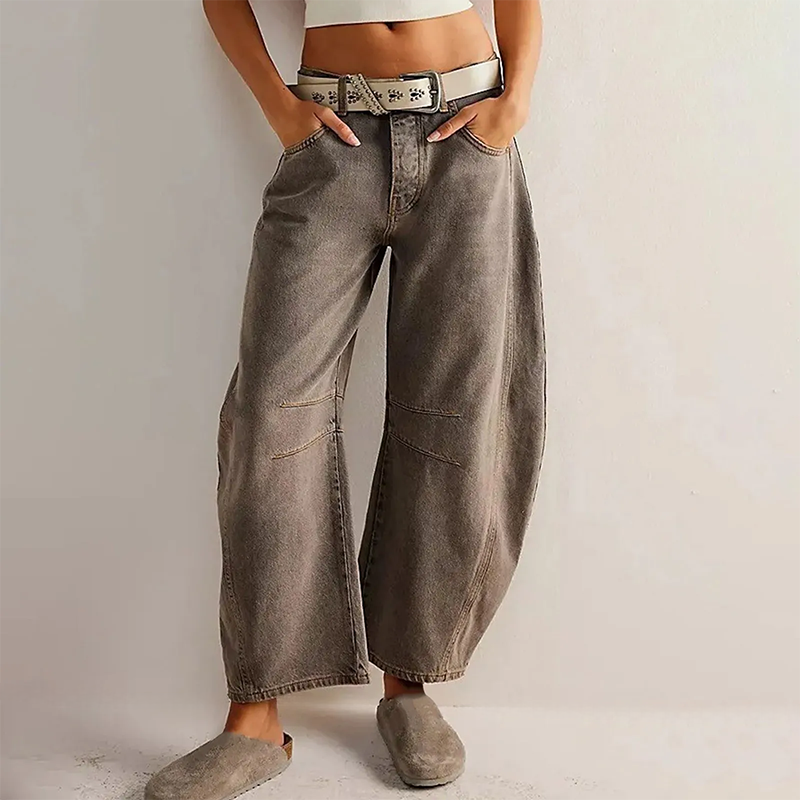 Damskie Baggy Jeans W Luźnym Fasonie