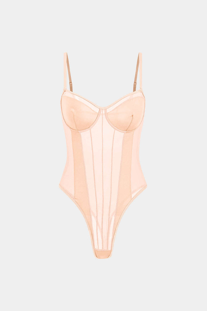 Eleganckie Body z Siatki o Patchworkowym Wzorze