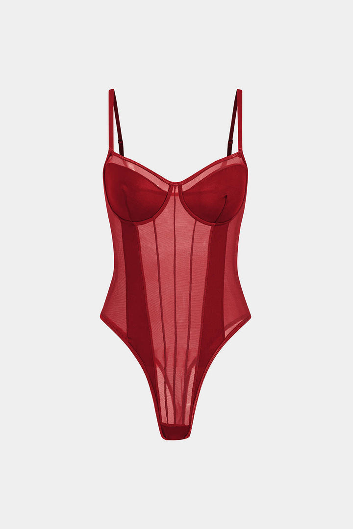Eleganckie Body z Siatki o Patchworkowym Wzorze
