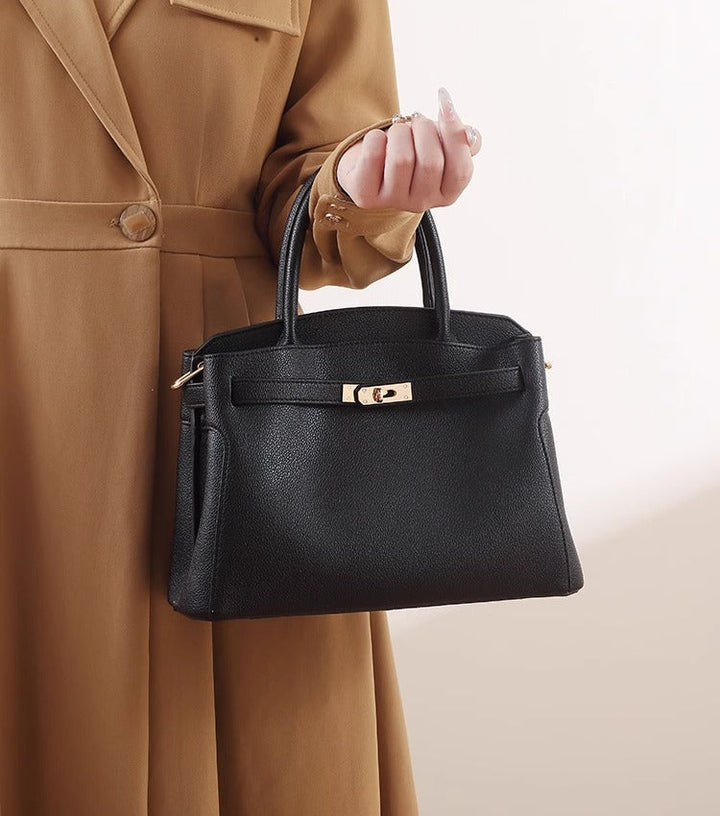 Torebka Damska Crossbody Strukturalna z Uchwytem i Zapięciem