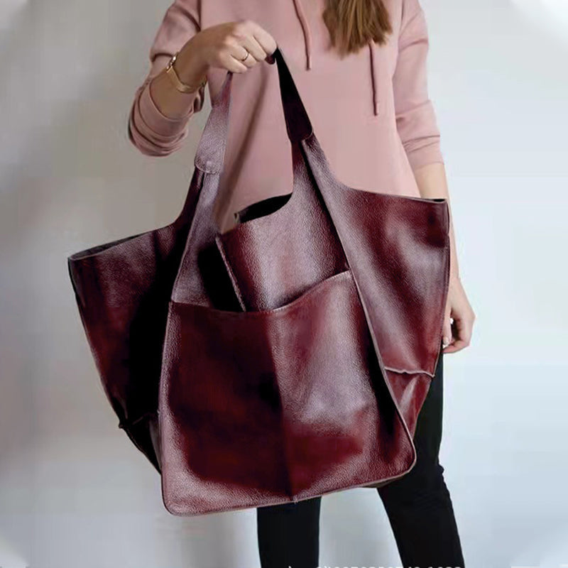 Duża Torebka na Ramię w Stylu Vintage dla Kobiet