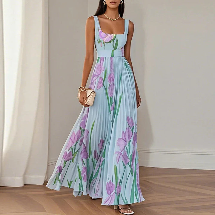 Elegancka Kwiatowa Sukienka Maxi