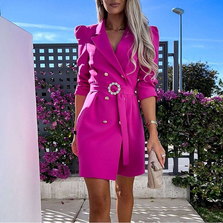 Sukienka Blazerowa z Paskiem – Elegancki Fason Na Co Dzień