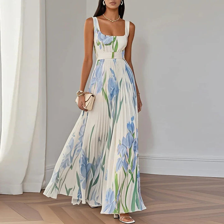 Elegancka Kwiatowa Sukienka Maxi