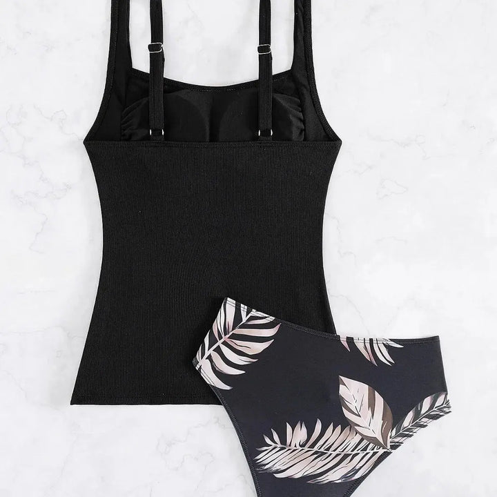 Zestaw Bikini Damski – Slim Fit, Wzorzyste Stroje Kąpielowe 2-Częściowe na Lato