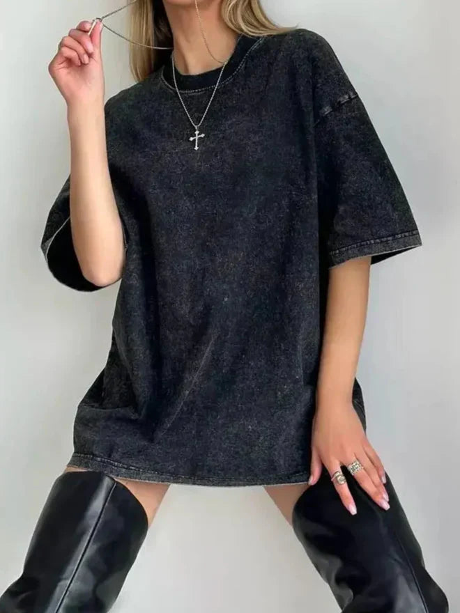 Koszulka Oversized Crewneck w Stylu Vintage