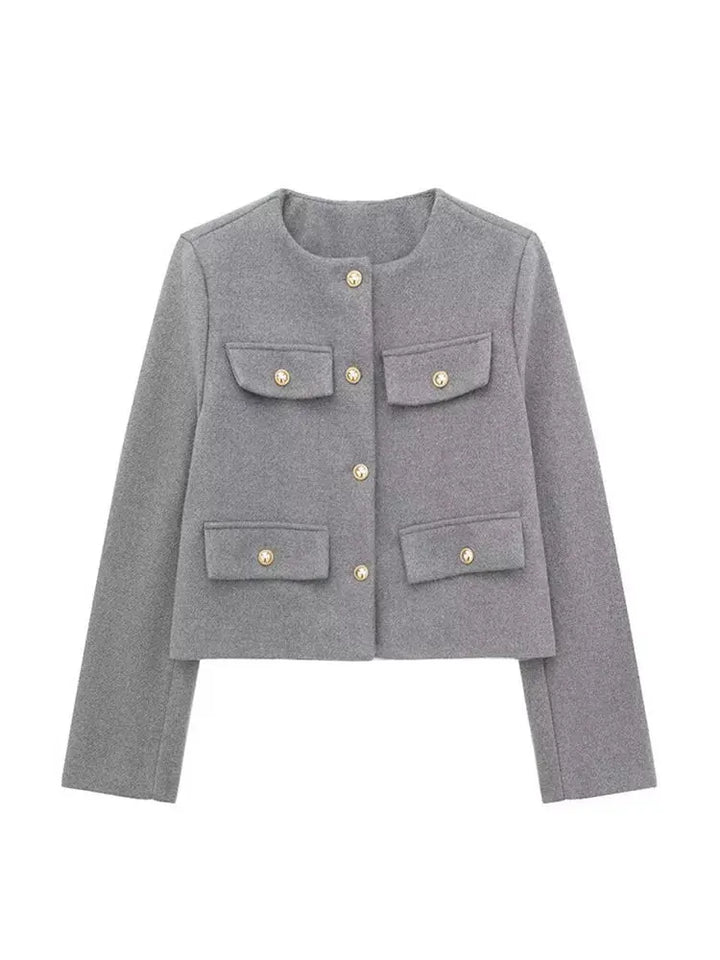 Kurtka Krótka Elegancka z Wyjątkowym Wykończeniem
