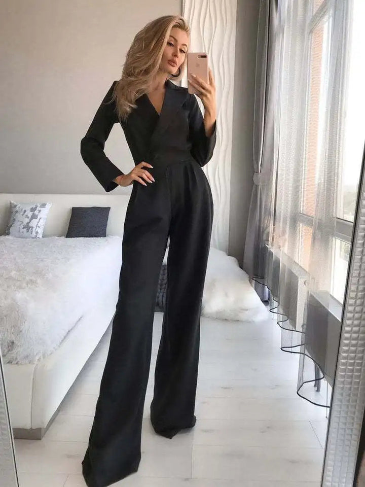 Elegancki Damski Kombinezon z Elastyczną Talią