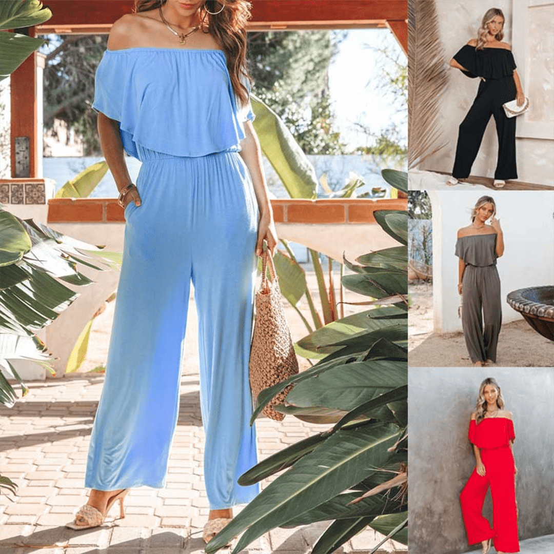 Kombinezon z Odkrytymi Ramionami – Elegancki Design Na Imprezy