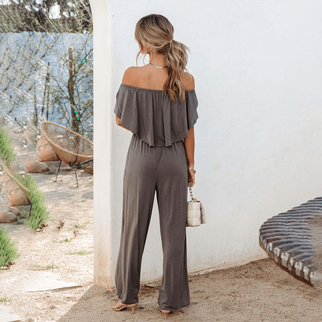 Kombinezon z Odkrytymi Ramionami – Elegancki Design Na Imprezy