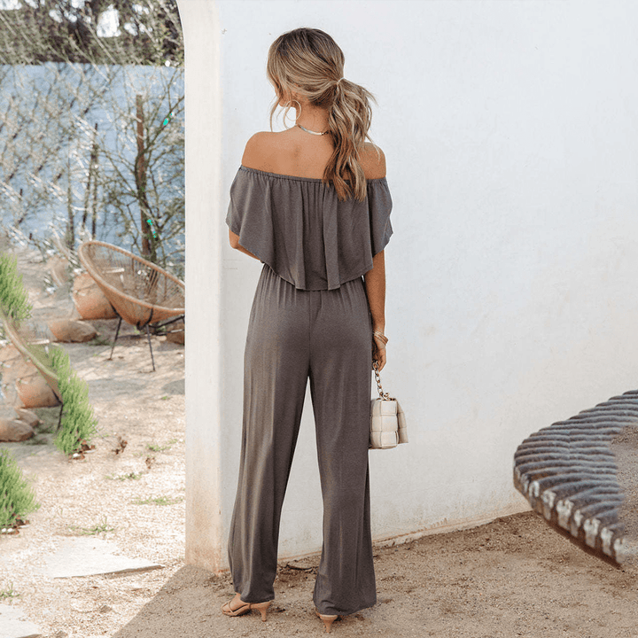 Kombinezon z Odkrytymi Ramionami – Elegancki Design Na Imprezy