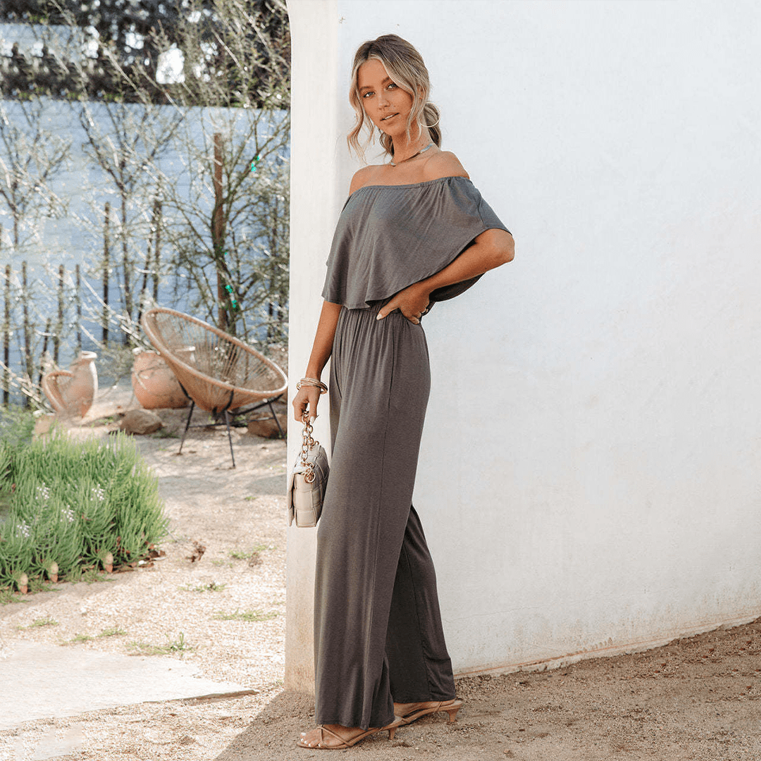 Kombinezon z Odkrytymi Ramionami – Elegancki Design Na Imprezy