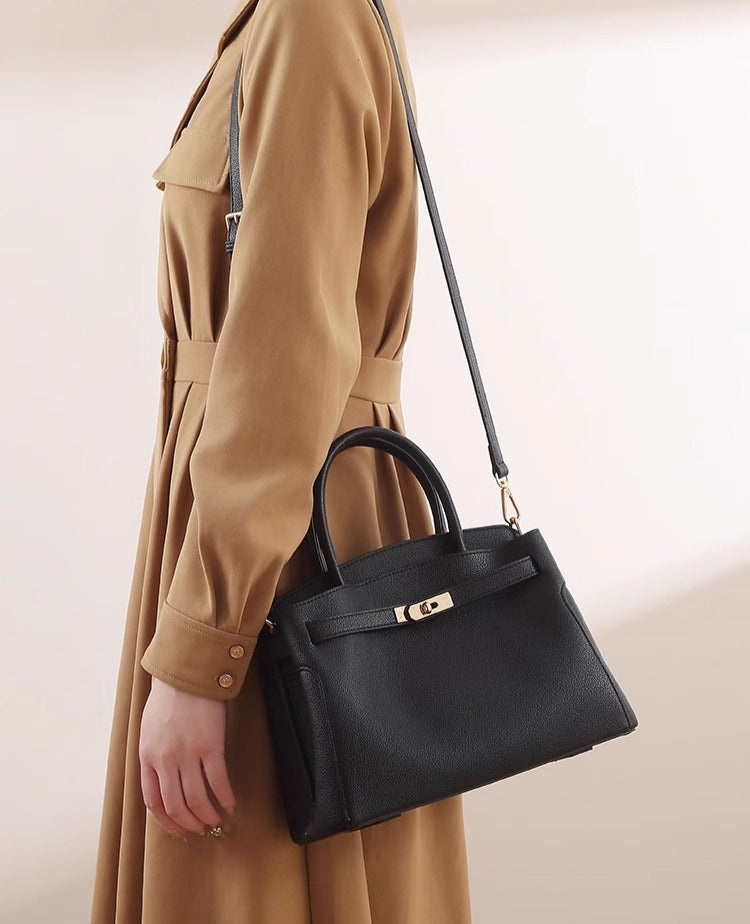 Torebka Damska Crossbody Strukturalna z Uchwytem i Zapięciem