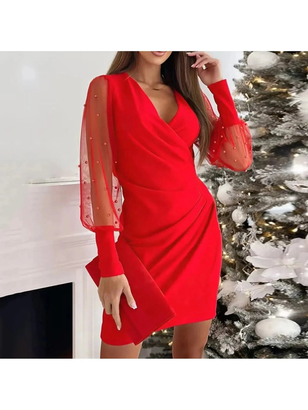 Elegancka Sukienka z Rękawami O Ponadczasowym Kroju