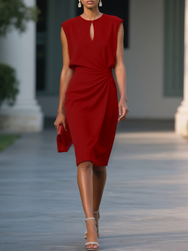 Elegancka Sukienka Midi W Stylowym Wydaniu