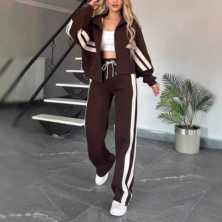 Modny Dwuczęściowy Zestaw Treningowy Dla Kobiet W Sportowym Stylu