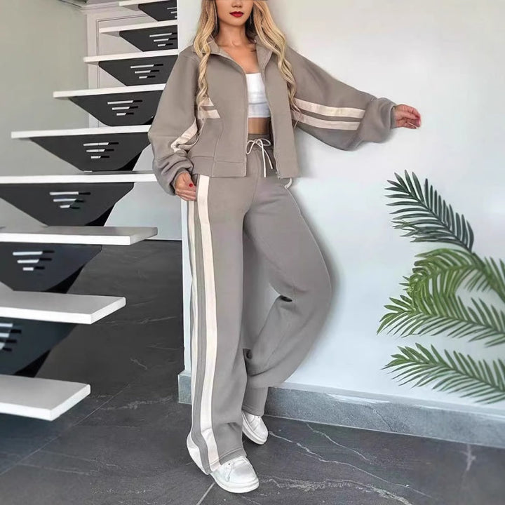 Modny Dwuczęściowy Zestaw Treningowy Dla Kobiet W Sportowym Stylu