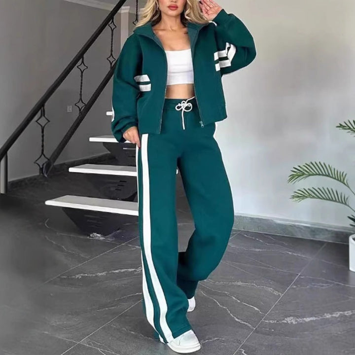 Modny Dwuczęściowy Zestaw Treningowy Dla Kobiet W Sportowym Stylu