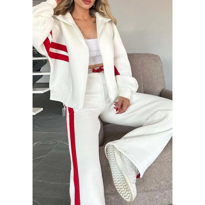 Modny Dwuczęściowy Zestaw Treningowy Dla Kobiet W Sportowym Stylu