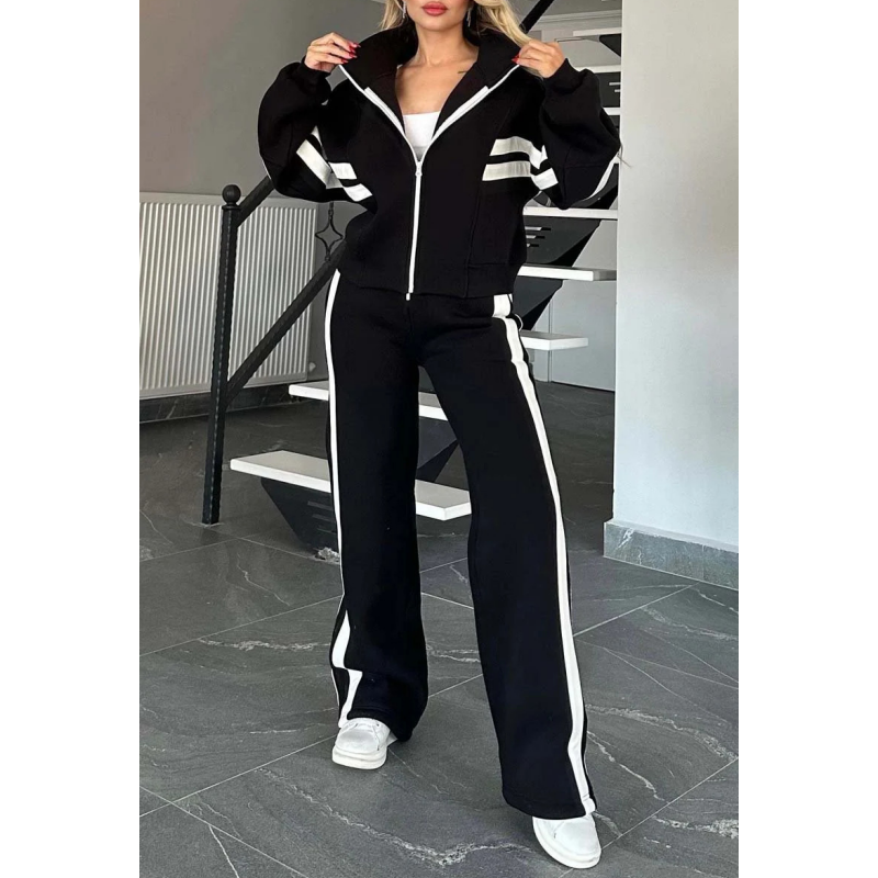 Modny Dwuczęściowy Zestaw Treningowy Dla Kobiet W Sportowym Stylu