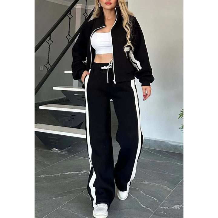 Modny Dwuczęściowy Zestaw Treningowy Dla Kobiet W Sportowym Stylu